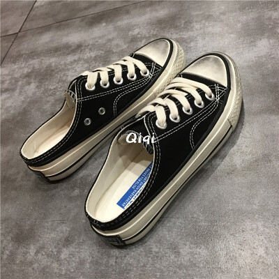 

Summer semi-canvas shoes female dirty shoes children summer 2019 new trend students Korean version