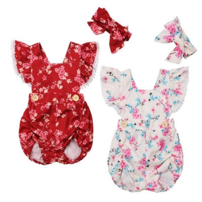 

Sweet Baby Girls&39 Floral Lace Bodysuit Romper Jumpsuit Sunsuit Outfit Clothes 0-24 Months