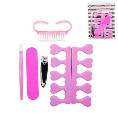 

6pcsset Nail Art Tools Nail File Nail Clipper Trimmer Manicure Care Kits