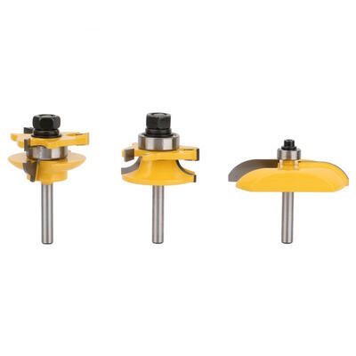 

Greensen 3pcsset 14in Shank Woodworking Frame Door Rail & Stile Cove Raised Panel Router Bit