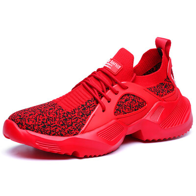 

2019 Male Lace-up Men Sneakers High Quality Man Non Slip Comfortable Casual Shoes Mesh Sneakers Breathable Outdoor Walking Shoes
