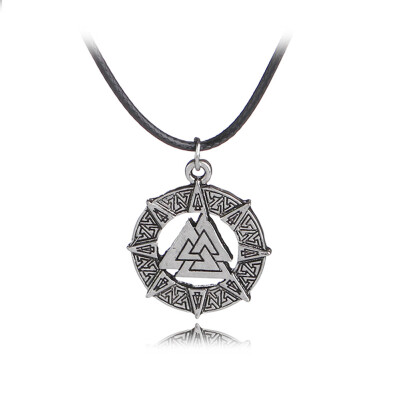 

Yin Yang Wolf Sun Moon Nordic Viking Triangle Rune Sign Pendant Necklace Amulet Pendant 316L Stainless Steel Pendant Necklace