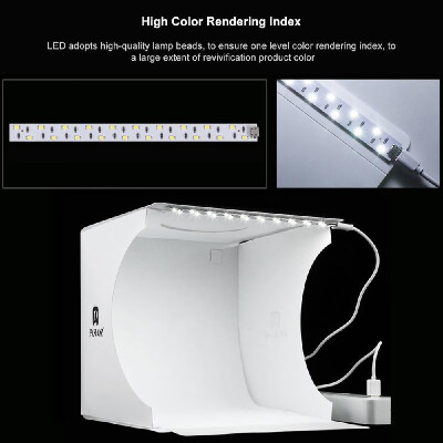 

PULUZ Dual Light Lightbox Mini 40Pcs LED Light Room foliding Photography Lighting Softbox Tent Photobooth Backdrop USB Cube Box Ph