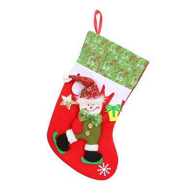 

〖Follure〗Christmas gifts Candy Beads Christmas Santa Claus Snowman Socks Decorations