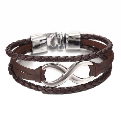 

Fashion Bright Beautiful Hand-made by Leather Lucky Cord Bracelet