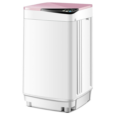 

Full-automatic Washing Machine 10 lbs Washer Spinner Germicidal-Pink
