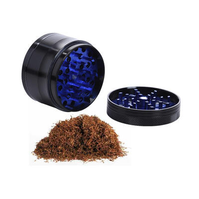 

Lightning Tobacco Grinder HerbSpiceWeed Alloy Smoke 4 Piece Crusher Red