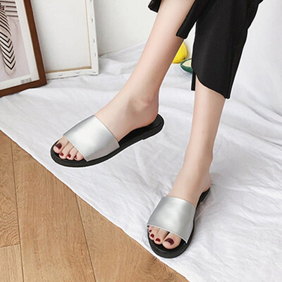 

Rose Women Open Toe Fashion Leisure Beach Walk Slippers Flat Color Student Shoes