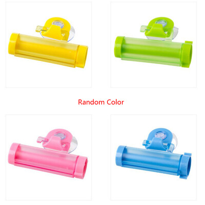 

Toothpaste Dispenser Tube Partner Sucker Hanging Toothpaste Storage Hanging Organizer Squeezer Random Color