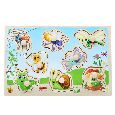 

Gotoamei Childrens Puzzle Grasp Board Puzzle Birthday Boy Girl Educational Toy
