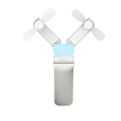 

〖Follure〗Mini USB Battery Operated FanDual Head Little Personal Portable Fan Pocket Fan