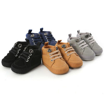 

AU Baby Boy Girl Newborn Soft Soles Leather Crib Shoes Prewalker Unisex Shoes