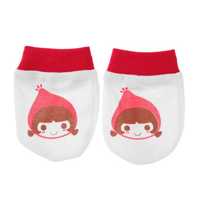 

Pure Cotton Gloves Newborn Baby Cartoon Face Anti Grasping Breathable Glove
