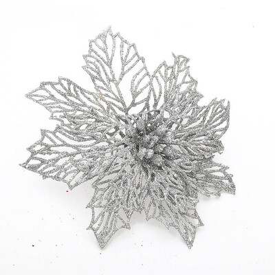 

〖Follure〗Christmas Flowers Xmas Tree Decorations Glitter Hollow Wedding Party Home Decor
