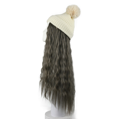 

Gobestart Long Curly Wig Cap Long Hair Baseballs Cap Ball Caps Casual Hat With Wig