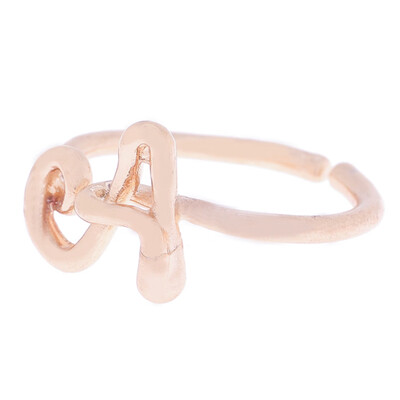 

Rose Gold A-Z 26 Letters Initial Name Rings Women Men Weeding Bride Jewelry