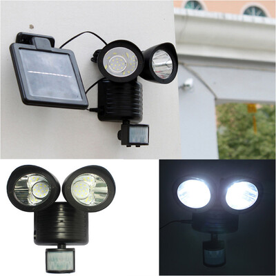 

〖Follure〗Dual Security Detector Solar Spot Light Motion Sensor Outdoor 22 LED Floodlight