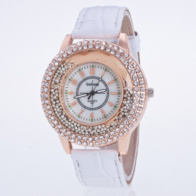 

Japan&South Korea prism ball rhinestone watch belt fashion trend ultra-thin watch