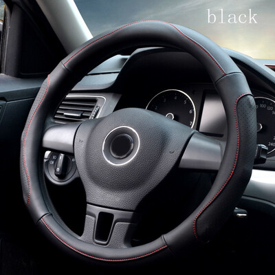

1pcs Car accessory fashion Multi-color Breathable Micro Fiber Leather 363840cm car Steering Wheel Cover comfortable protection