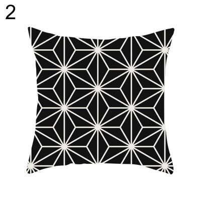 

Black Series Pillow Case Sofa Waist Throw Cushion Cover Home Office Decoration