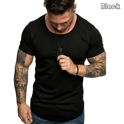 

New Mens Animal Fitness Cotton O-Neck Gym Muscle Bodybuilding T-shirt Tee