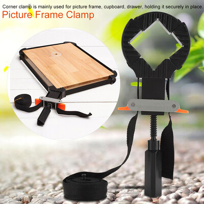 

Greensen Fast Adjustable Band Strap 4 Jaws Corner Clamp for Picture Frame Woodworking Hand Tool