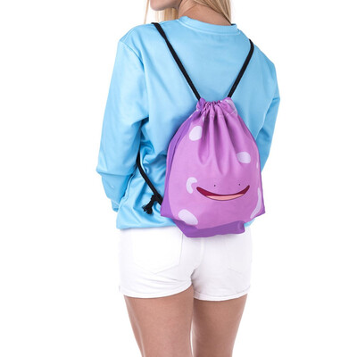 

Tailored Non-Woven Bags Drawstring Women Bag 3D Digital Print Bouquet Pocket Backpack