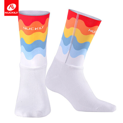 

NUCKILY Unisex Sublimation Printing Socks Cotton Sole Socks Unique Graphic Happy Riding Sock Running Sock&Cycling Sport Sock