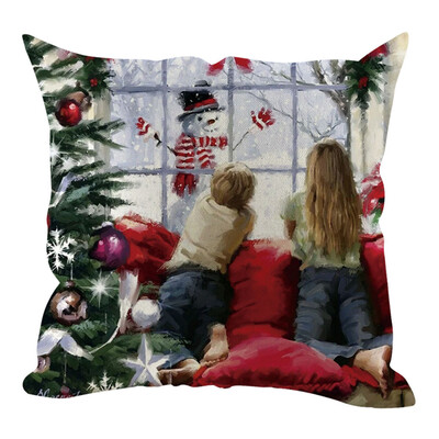 

Siaonvr Christmas Pillow Cover Pillowcases Decorative Sofa Cushion Cover Home Decoration
