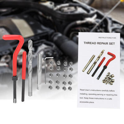 

Greensen 25pcs M8125 Coiled Wire Screws Sleeve & Drill Bit Hex Wrench Thread Repair Tool Kit