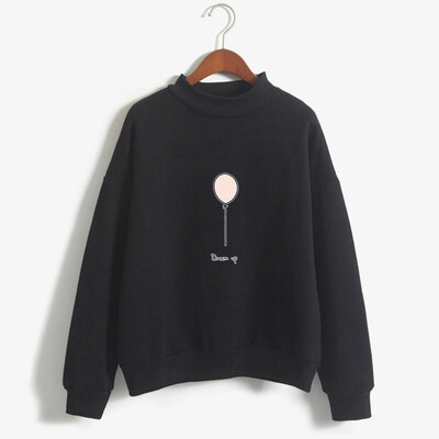 

Starmoon Women O-Neck Solid Color Balloon Pattern Long Sleeve Plus Velvet Sweatshirt