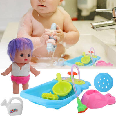 

Greensen Super Cute Childrens Bathing Companion Dolls Changeable Hair Color in the Water Toys Set