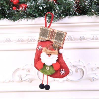 

〖Follure〗Christmas Stocking Mini Sock Santa Claus Candy Gift Bag Xmas Tree Hanging Decor