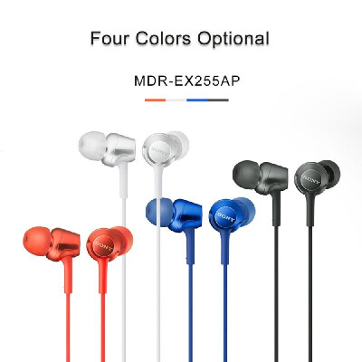 

SONY MDR-EX255AP In-ear Headphones 35mm Wired Earbuds Music Earphone Smart Phone Headset Hands-free with Mic In-line Control