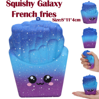 

Siaonvr 8cm Galaxy French Fries Squishies Slow Rising Squeeze Scented Stress Relieve Toy