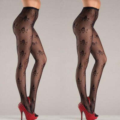 

US Women Sexy Halloween Fishnet Tights Suspender Pantyhose Thigh Stockings Black