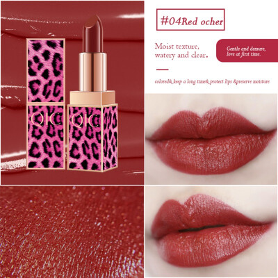 

Leopard Lipstick Waterproof Long Lasting Sticky Cup Moisturizing Lipstick Makeup Tools