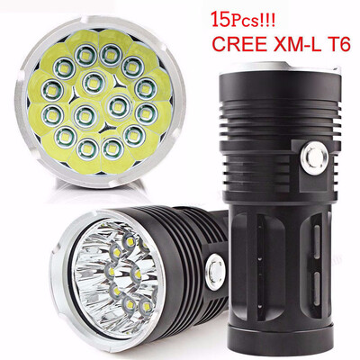 

Saidsome 15x XM- T6 LED Flashlight Torch 4x 18650 Hunting Light Lamp flashlight lamp