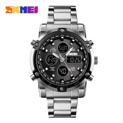 

SKMEI 1389 Male Digital Business Watch Luxury Fashion Sport Wristwatch Waterproof Stainless Steel Watches