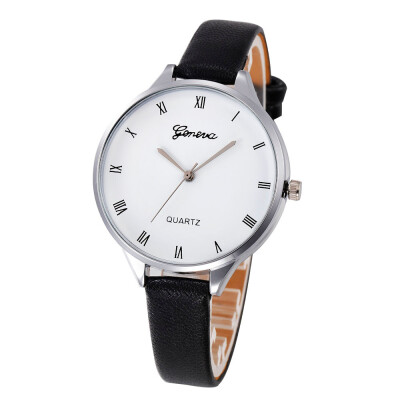 

Business Women Watches Geneva Dial Quartz Wristwatch Ladies Fashion Leather Strap Casual Clock Gfit Zegarki Damskie