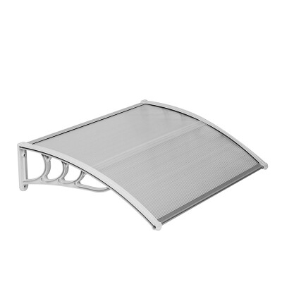 

Awning Cover HT-100 x 80 Household Application Door & Window Rain Cover Eaves Transparent Board & White Holder Patio Awnings