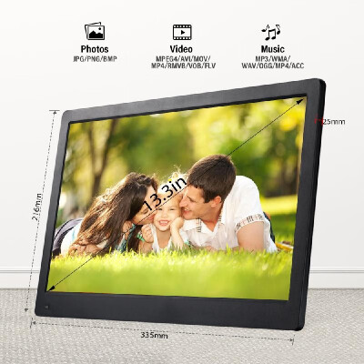 

Andoer 133 Inch Digital Photo Picture Frame FHD 19201080 IPS Screen Support CalendarClockMP3Photos1080P Video Player with 75