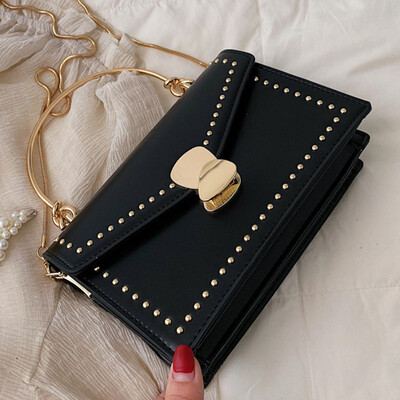

Messenger bag female 2019 new fashion portable small square bag feeling bag foreign style Joker shoulder chain bag