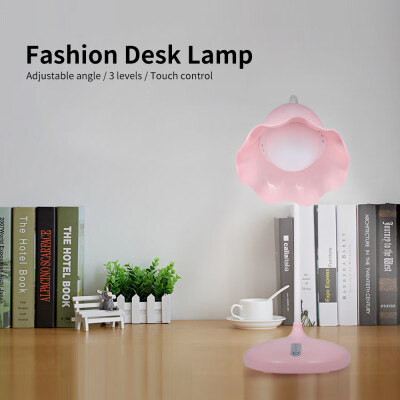 

LED Desk Lamp Eye-caring Booklight 3 Levels of Brightness Touch Control Office Lamp 360°Flexible Pink