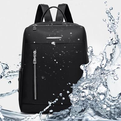

Tailored Fashion Women Solid Color Zipper Backpack Waterproof Shoulder Bag Travel Bag