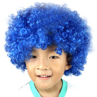 

〖Follure〗Party Disco Funny Afro Clown Hair Football Fan-Kids Afro Masquerade Hair Wig