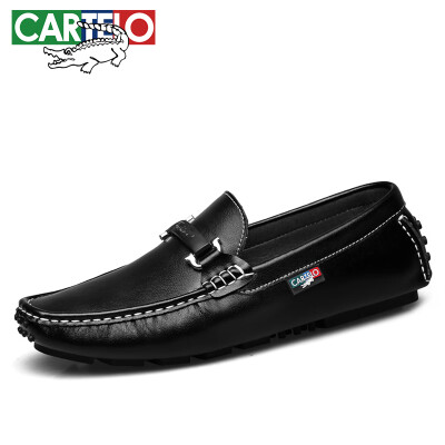 

Cartier crocodile CARTELO casual peas shoes mens British fashion non-slip leather low to help a pedal outdoor driving 5103 black 39