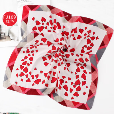 

Spring&summer small square scarf female silk scarf casual fashion sunscreen small scarf Korean version of the wild retro headscarf FJ109
