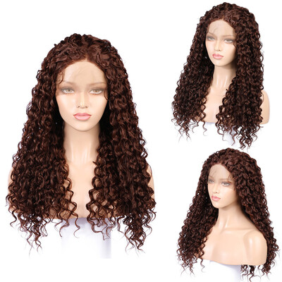 

〖Follure〗Long Curly Wavy Synthetic Wig Natural Black Women Fashion Lace Front Wig Cap
