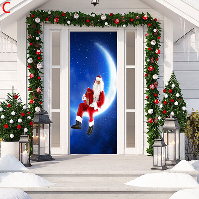 

〖Follure〗Christmas Decoration Door Stickers 3D Simulation Removable Waterproof Wall Stickers